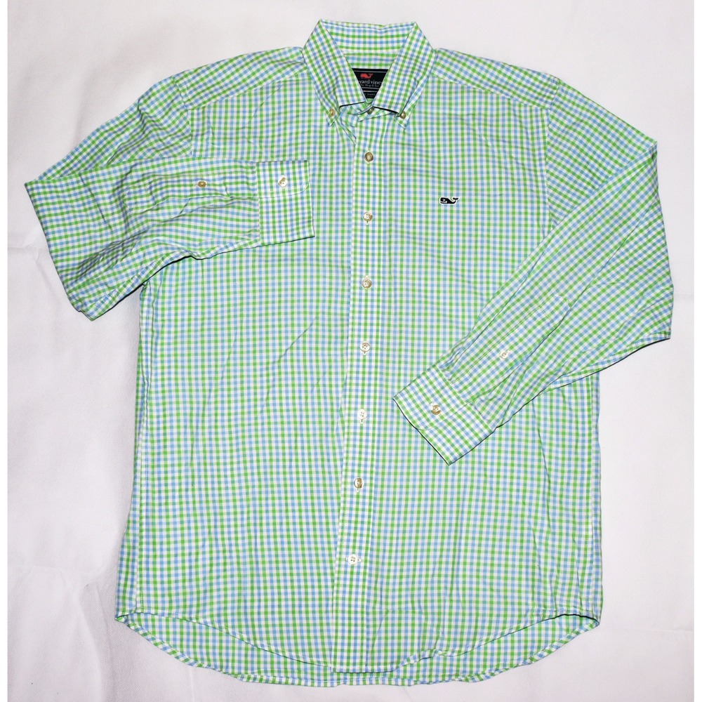 Vineyard Vines Whale Men's Long Sleeve Button Down Shirt Size Small